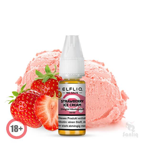 Elfbar Elfliq Strawberry Ice Cream Nikotinsalz Liquid 10ml 10mg ⭐️ Günstig kaufen! 