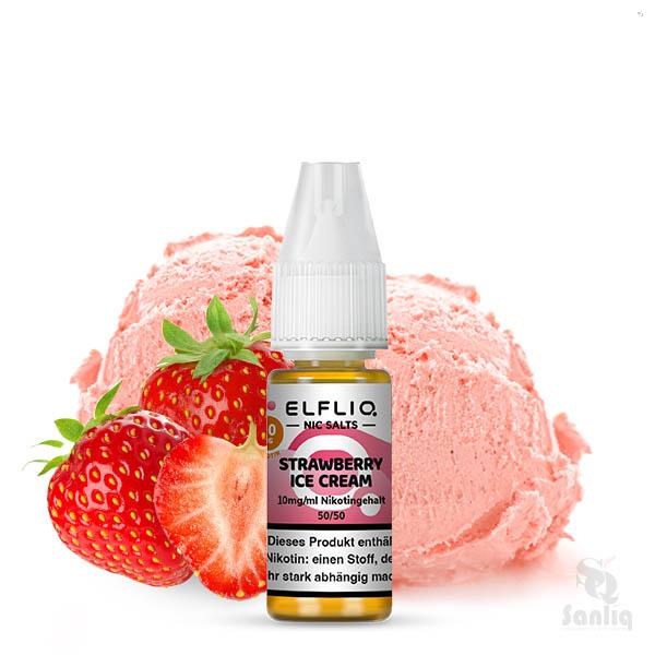 Elfbar Elfliq Strawberry Ice Cream Nikotinsalz Liquid 10ml 10mg ⭐️ Günstig kaufen! 