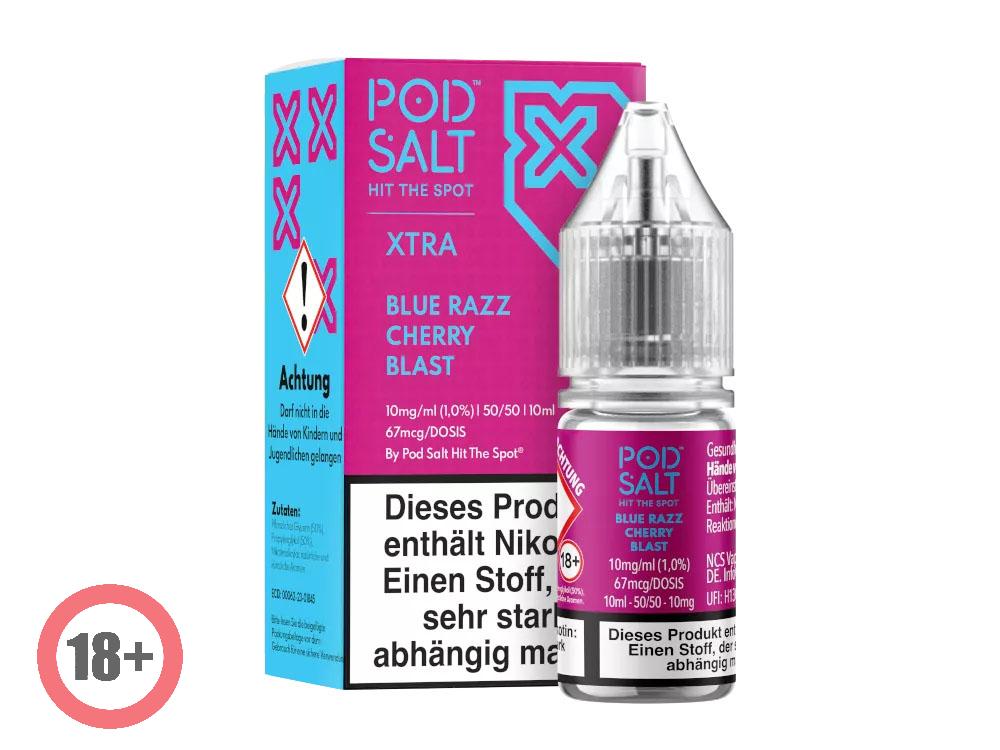 Pod Salt XTRA Blue Razz Cherry Blast Nikotinsalz Liquid 10mg ⭐️ Günstig kaufen!