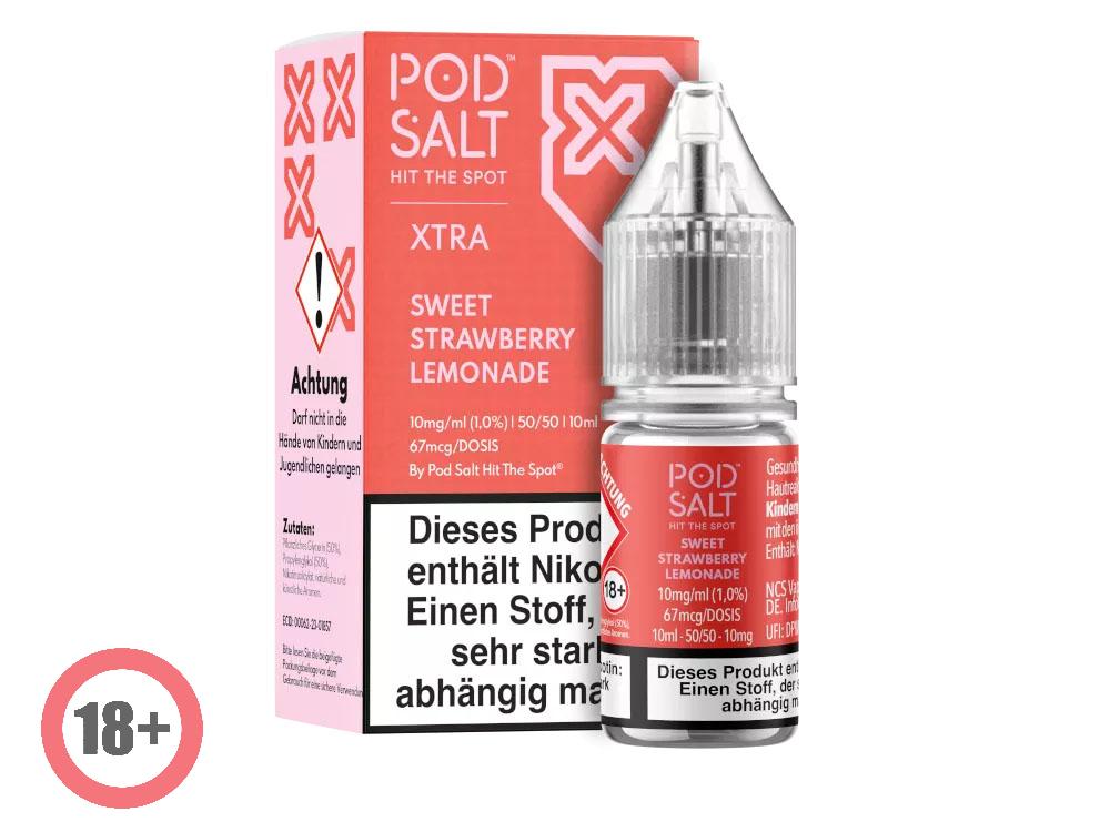 Pod Salt XTRA Sweet Strawberry Lemonade Nikotinsalz Liquid 10mg ⭐️ Günstig kaufen! 