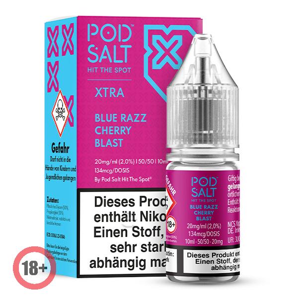 Pod Salt XTRA Blue Razz Cherry Blast Nikotinsalz Liquid 20mg ⭐️ Günstig kaufen!