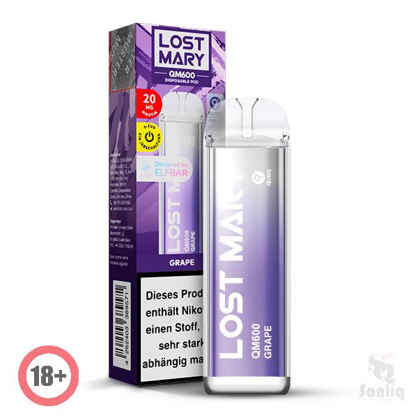 Lost Mary QM600 CP Einweg E-Zigarette Grape Ice ✔️ Günstig kaufen!
