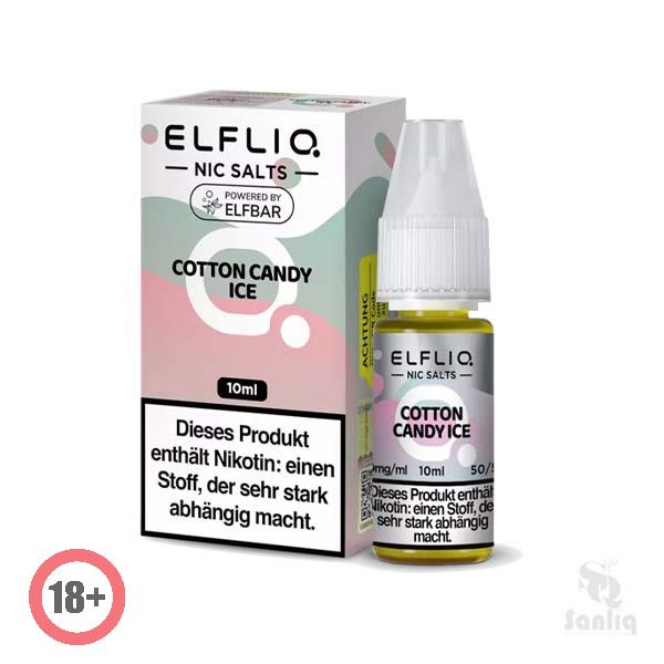 Elfbar Elfliq Cotton Candy Ice Nikotinsalz Liquid 10ml 20mg ⭐️ Günstig kaufen! 