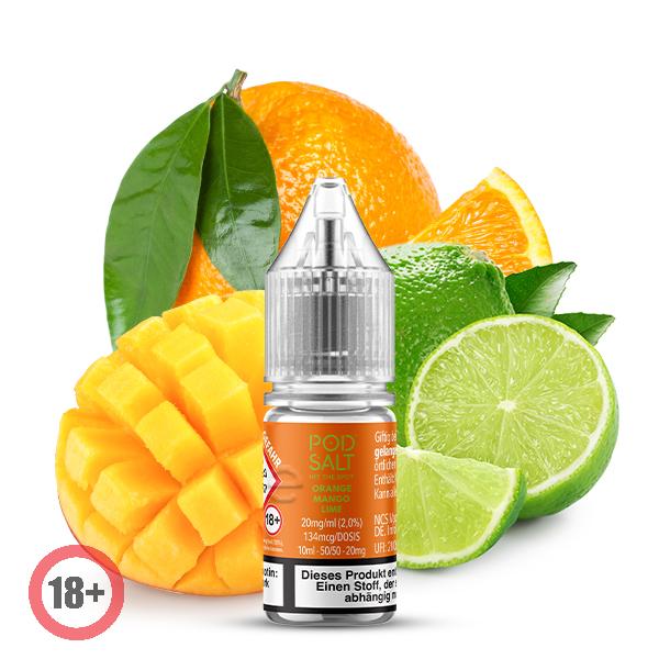 Pod Salt XTRA Orange Mango Lime Nikotinsalz Liquid 10mg ⭐️ Günstig kaufen!