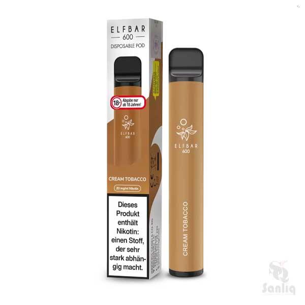 Elbar 600 Einweg E-Zigarette Cream Tobacco 20mg/ml ✅ Jetzt günstig kaufen!