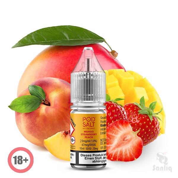 Pod Salt XTRA Mango Strawberry Peach Nikotinsalz Liquid 20mg ⭐️ Günstig bestellen! 