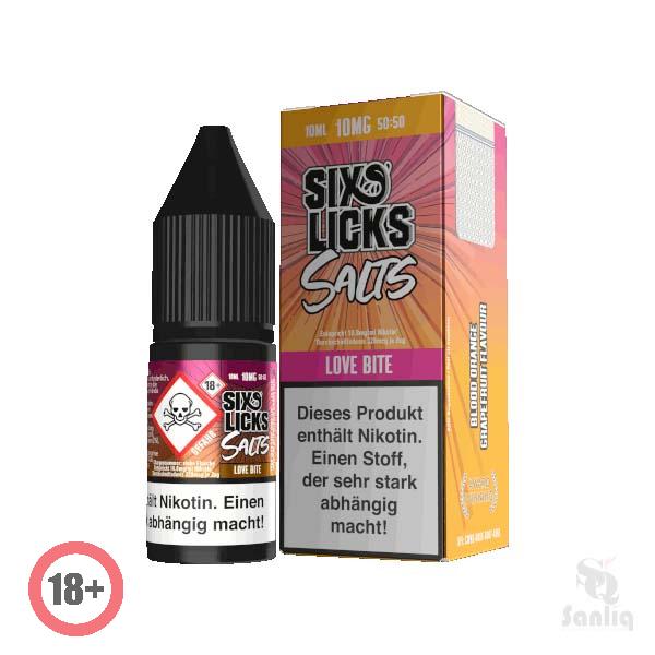 Six Licks Love Bite Nikotinsalz Liquid 10mg ⭐️ Günstig kaufen!