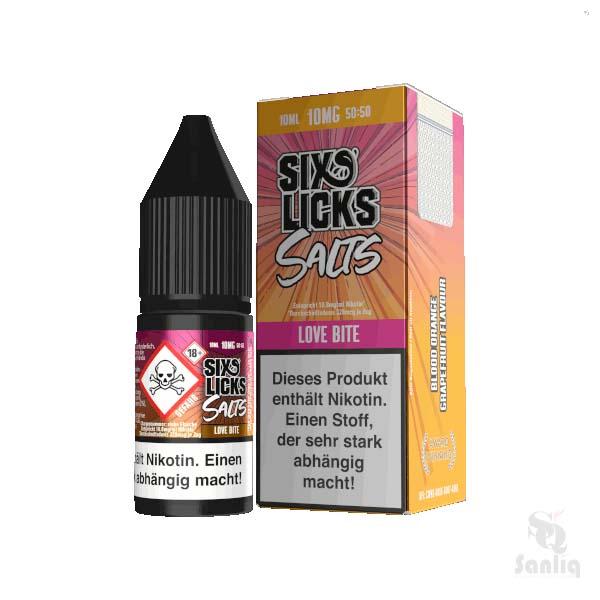 Six Licks Love Bite Nikotinsalz Liquid 10mg ⭐️ Günstig kaufen!