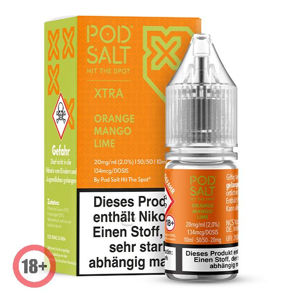 Pod Salt XTRA Orange Mango Lime Nikotinsalz Liquid 20mg ⭐️ Günstig kaufen!