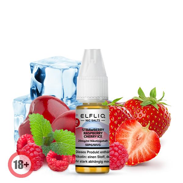 Elfbar Elfliq Strawberry Raspberry Cherry Ice Nikotinsalz Liquid 10ml 20mg